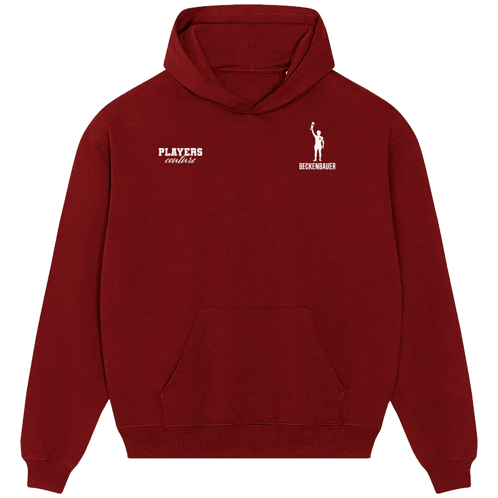 Franz Beckenbauer Logo Players Couture Men's Casual Hoodie Red