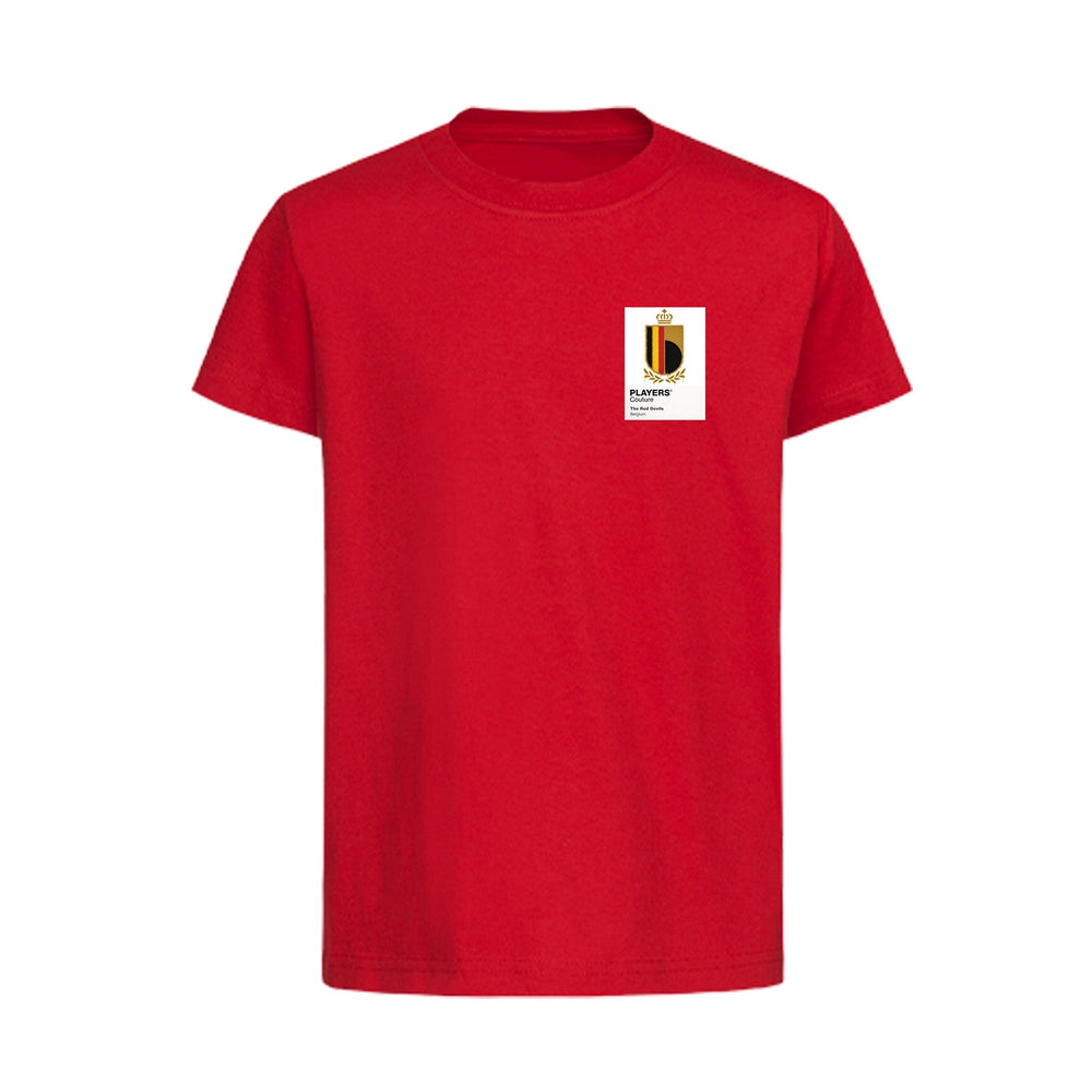 Belgium Logo Graffiti Frame Kids T-Shirt - belgium graffiti frame kids red tshirt