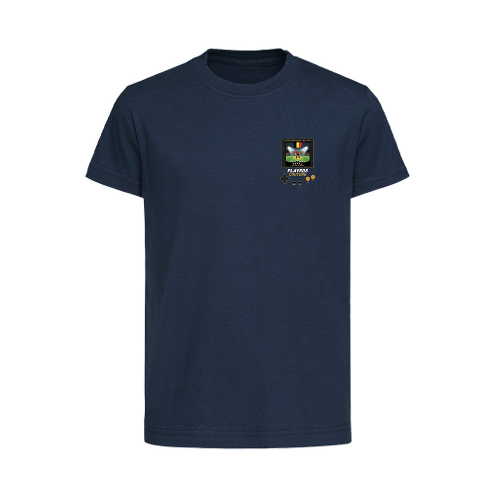 Belgium World Cup 8-Bit Kids T-Shirt retro gaming football design by Players Couture