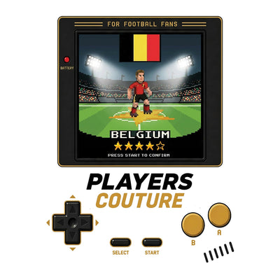 Belgium World Cup 8-Bit Kids T-Shirt retro gaming football design by Players Couture