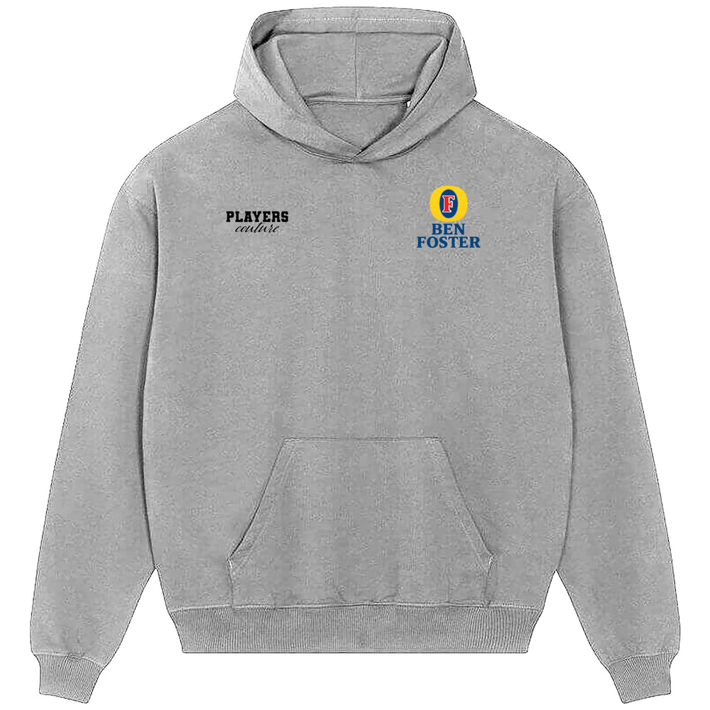 Ben Foster Logo Players Couture Men's Casual Hoodie Gray