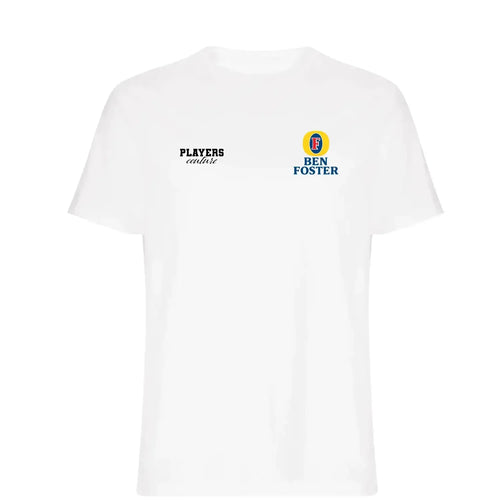 Ben Foster t-shirt – white men's t-shirt featuring the Ben Foster Players Couture logo