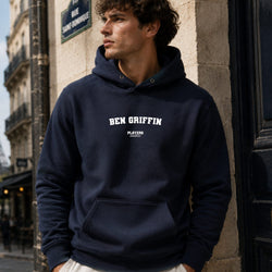 ben-griffin name-print hoodie - navy