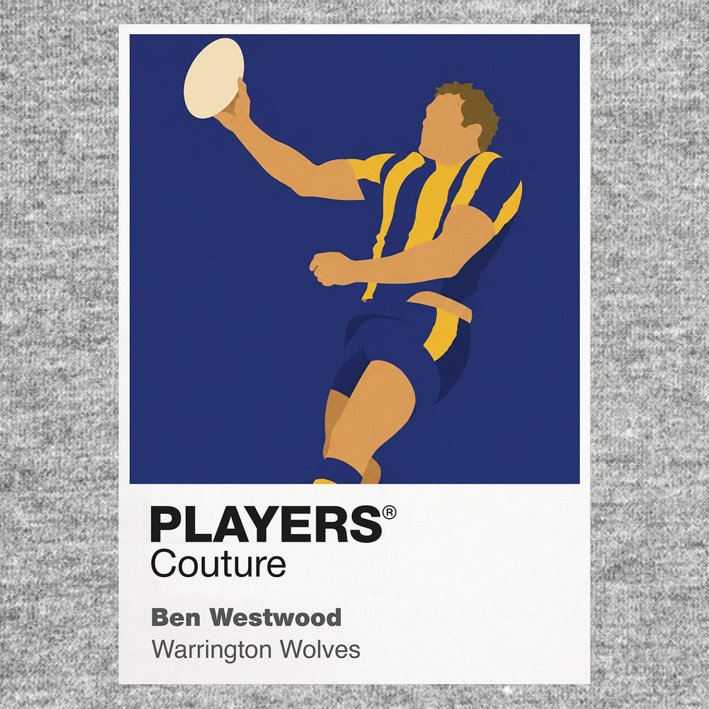 Ben Westwood Warrington Wolves rugby league T-shirt grey