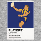 Ben Westwood Warrington Wolves rugby league T-shirt grey
