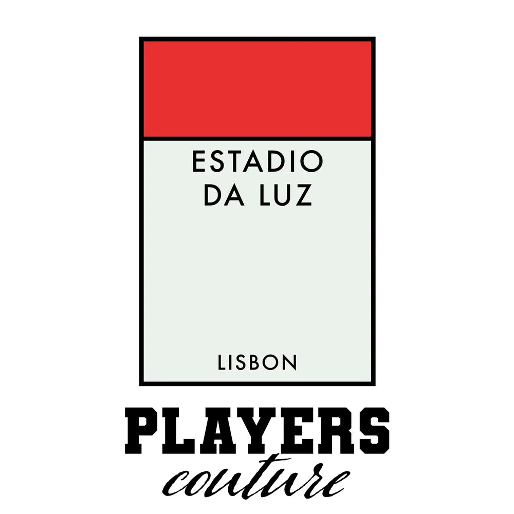 Benfica t-shirt – white men's t-shirt with black Benfica letters and Players Couture logo on the chest