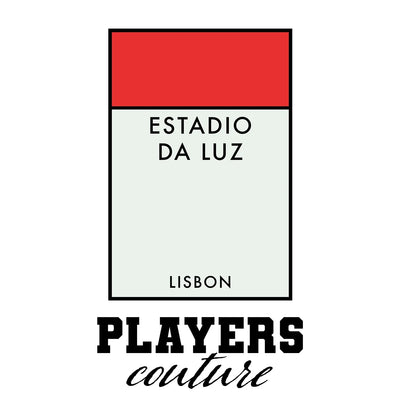 Benfica t-shirt – white men's t-shirt with black Benfica letters and Players Couture logo on the chest