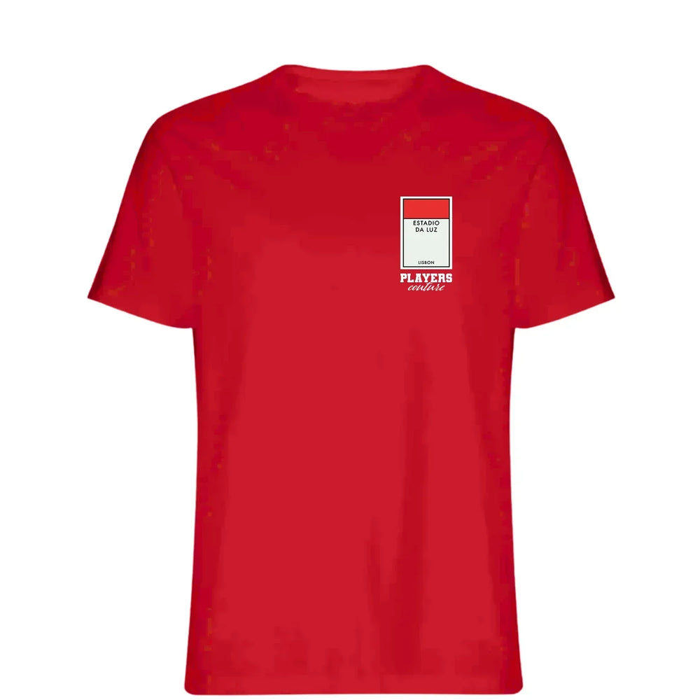 Benfica Monopoly Card t-shirt – black men's t-shirt with white Benfica Monopoly Card letters and Players Couture logo on the