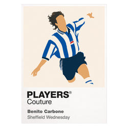 Benito Carbone Sheffield Wednesday Icon Frame — White