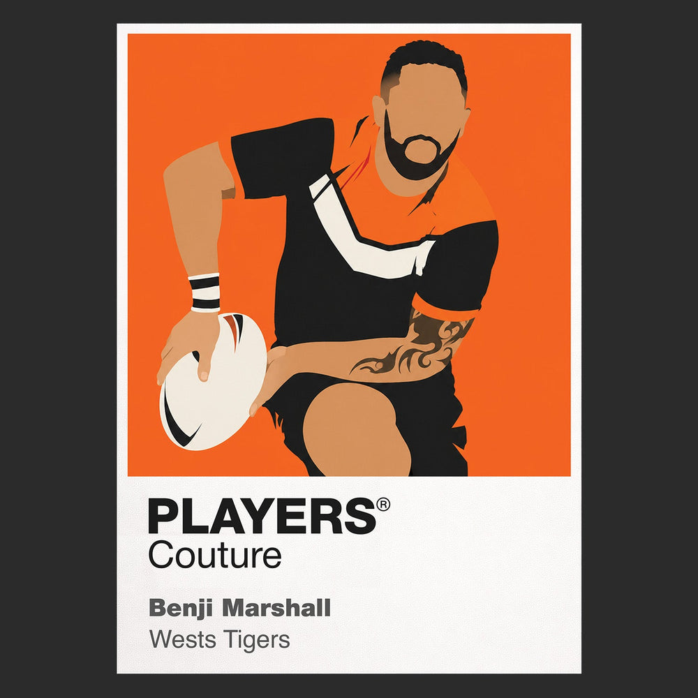Benji Marshall Wests Tigers rugby league hoodie black