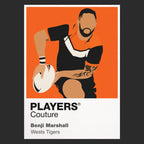 Benji Marshall Wests Tigers rugby league hoodie black