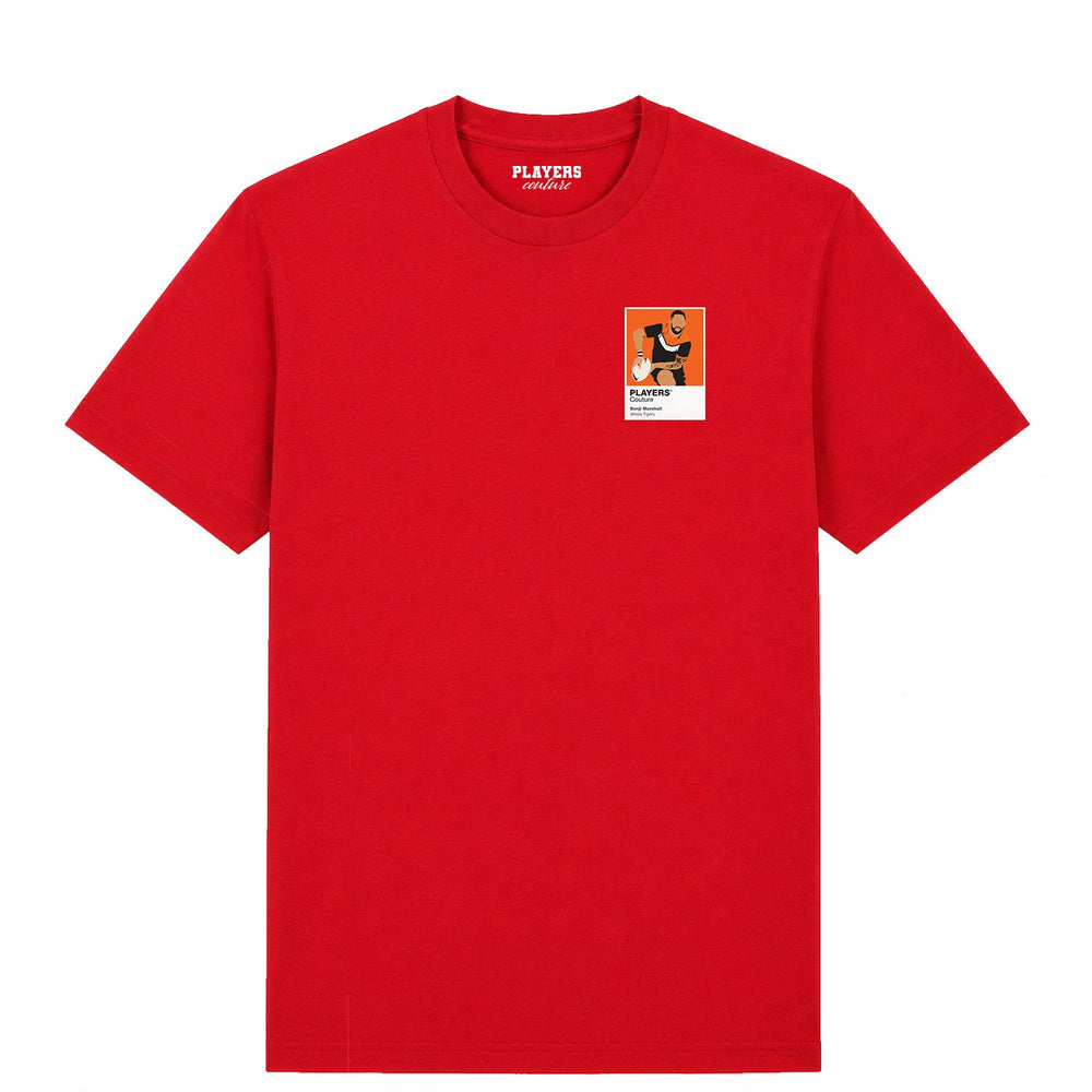 Benji Marshall Wests Tigers rugby league T-shirt mens red tshirt