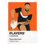 Benji Marshall Wests Tigers rugby league T-shirt white