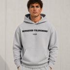 bernardo-folorunsho name-print hoodie - grey