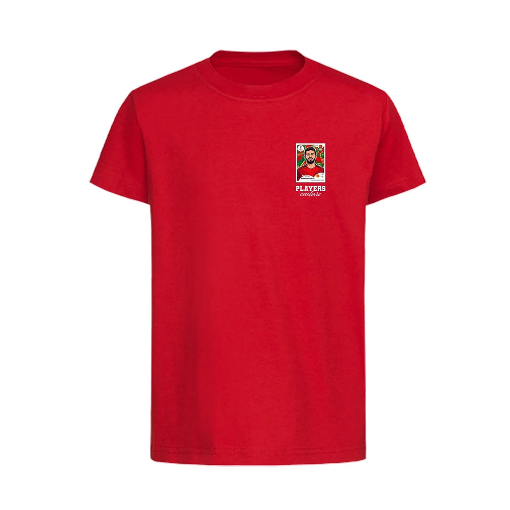 Bernardo Silva World Cup Sticker Kids T-Shirt – bernardo silva sticker kids red tshirt Players Couture design