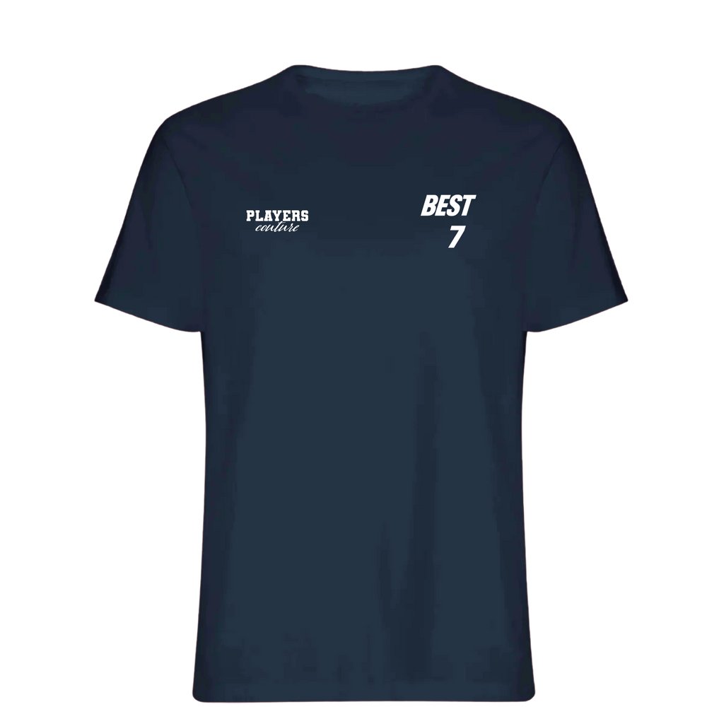 George Best Logo Players Couture Mens T-Shirt Navy