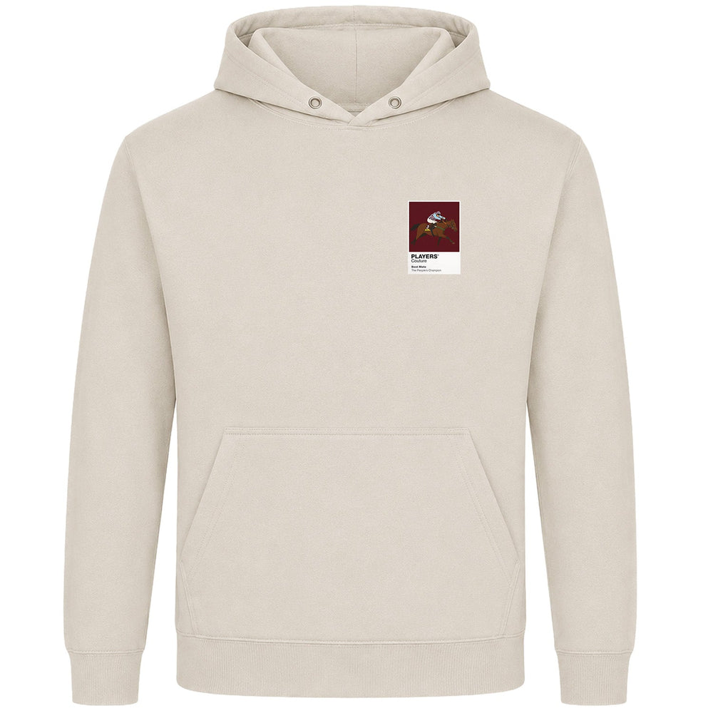 Best Mate horse racing hoodie – mens stone hoodie view