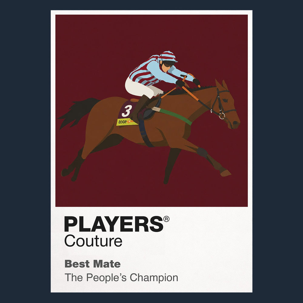 Best Mate horse racing hoodie – navy view