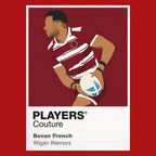 Bevan French Wigan Warriors rugby league T-shirt red
