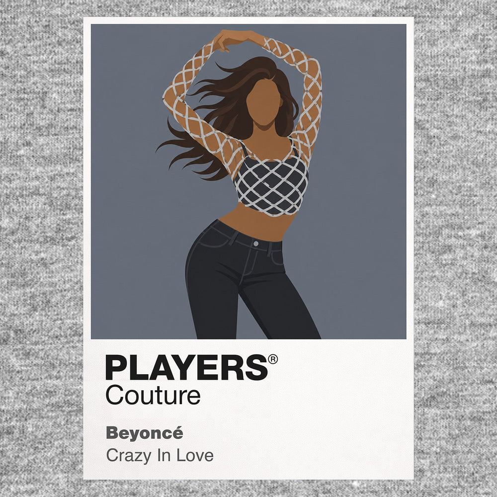 Beyoncé Beyoncé's disciplined performance silhouette and fashion-led album eras Icon Frame artwork in grey