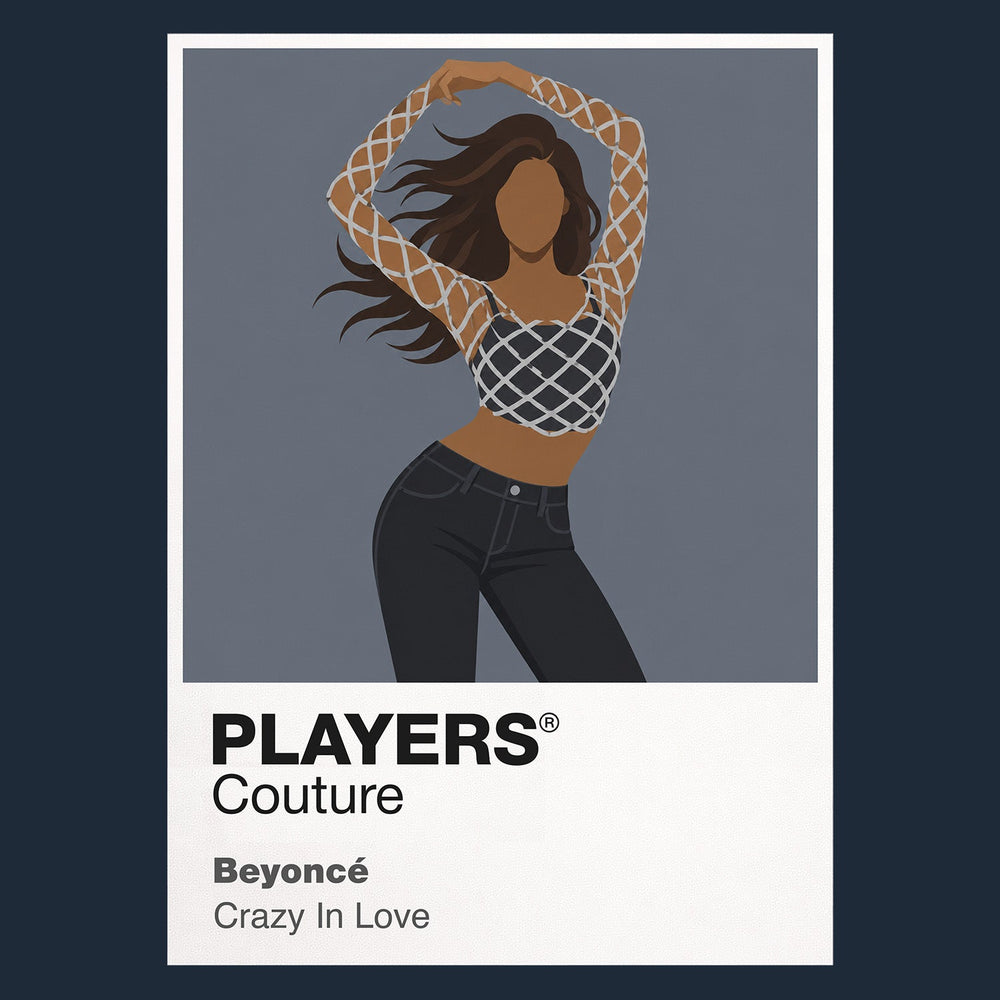 Beyoncé Beyoncé's disciplined performance silhouette and fashion-led album eras Icon Frame artwork in navy