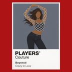 Beyoncé Beyoncé's disciplined performance silhouette and fashion-led album eras Icon Frame artwork in red