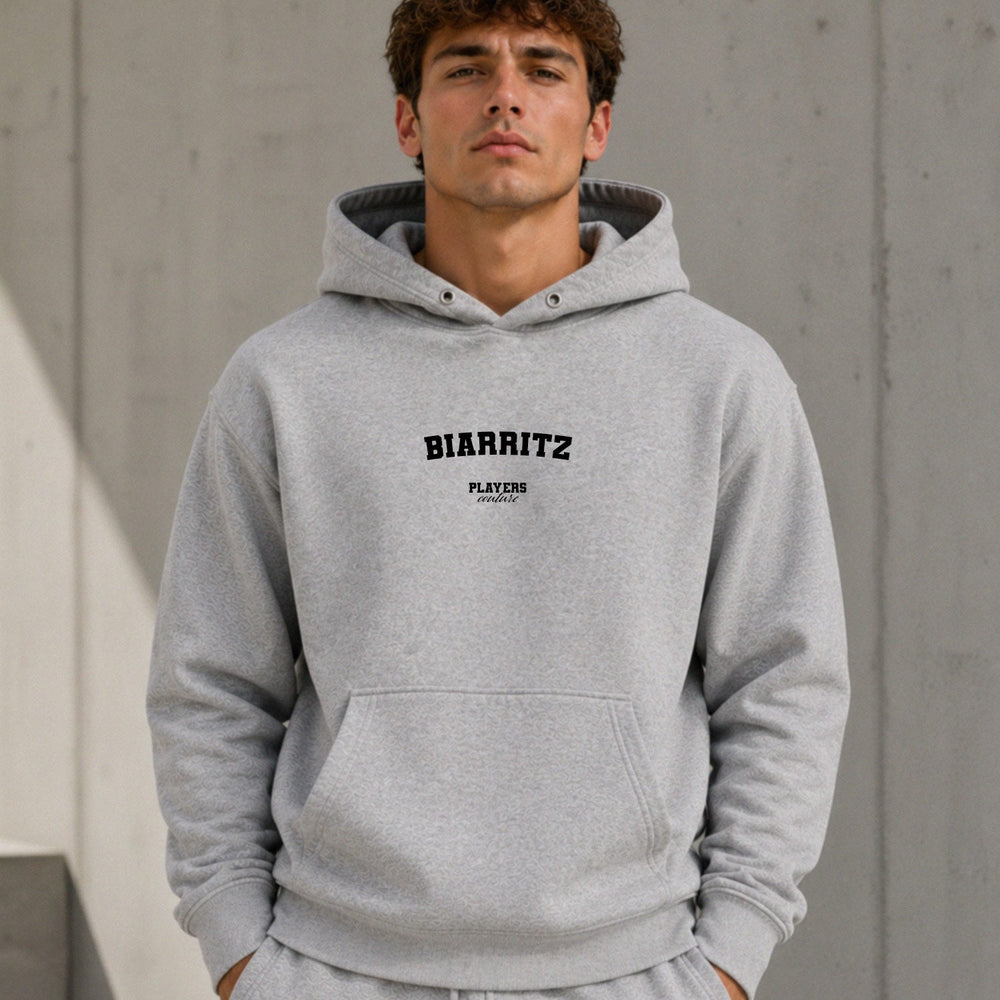 biarritz name-print hoodie - grey