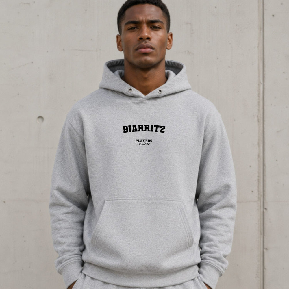 biarritz name-print hoodie - grey