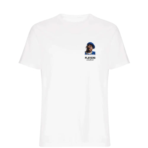 Biggie Smalls Blue t-shirt – black men's t-shirt featuring the Biggie Smalls Blue Players Couture logo