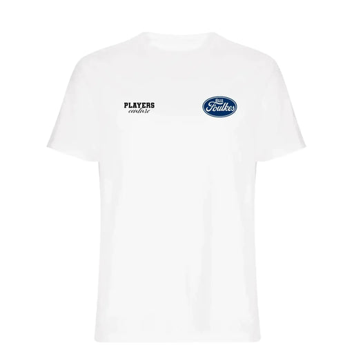 Bill Foulkes t-shirt – white men's t-shirt featuring the Bill Foulkes Players Couture logo