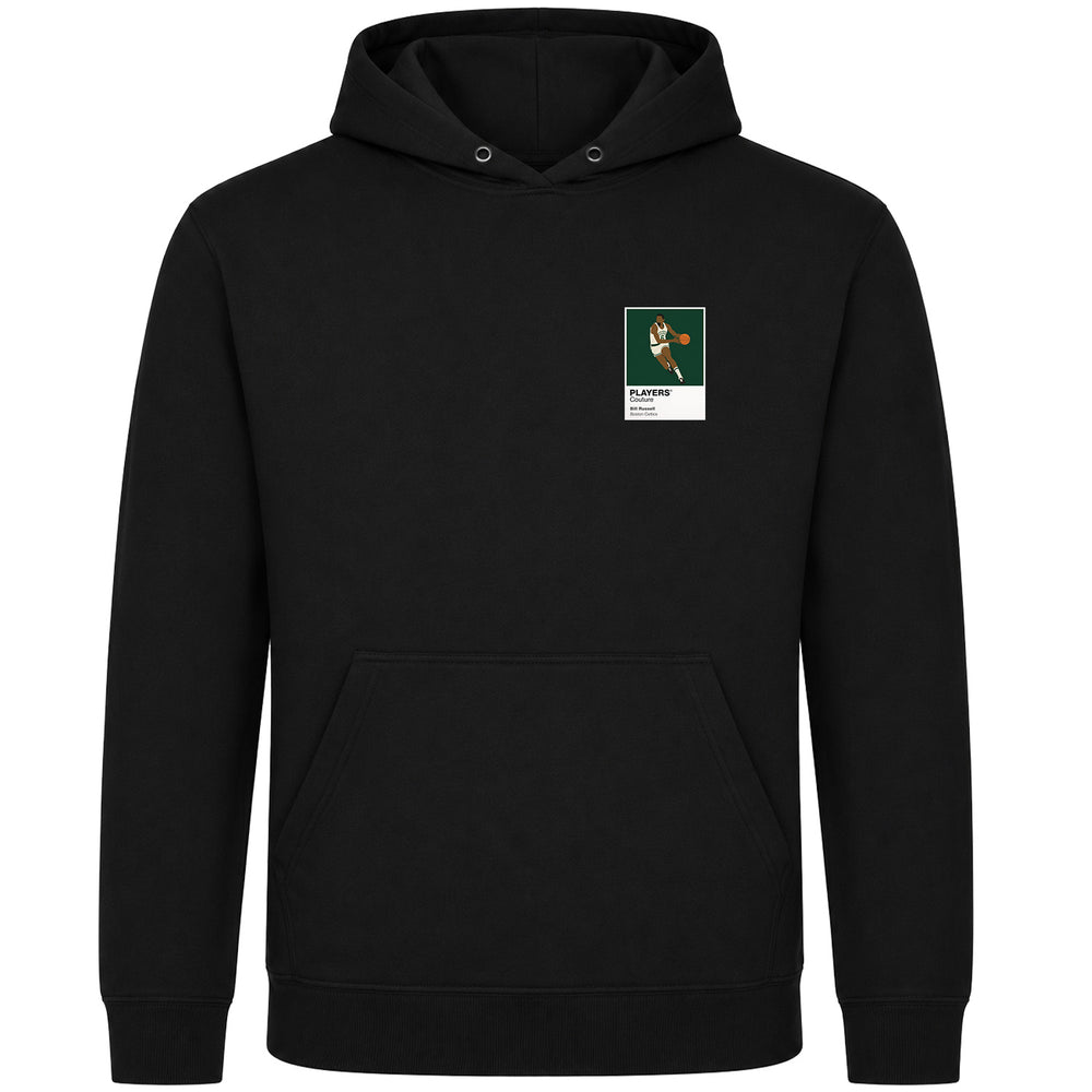 Bill Russell Celtics Basketball Icon Frame Men's Hoodie - Black