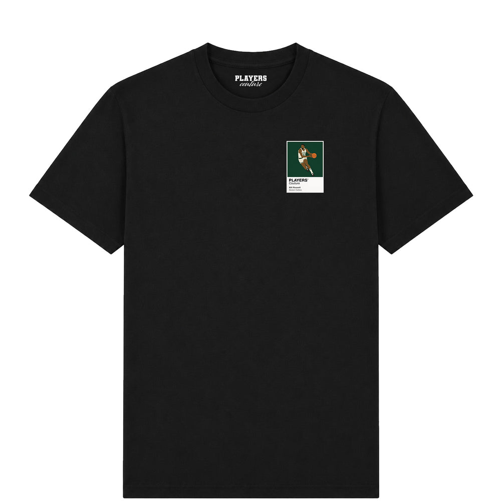 Bill Russell Celtics Basketball Icon Frame Men's T-Shirt - Black