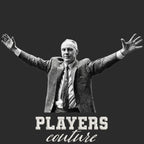 Bill Shankly Embrace Badge Men's T-Shirt – black close-up detail shot of the Bill Shankly Embrace Players Couture logo design