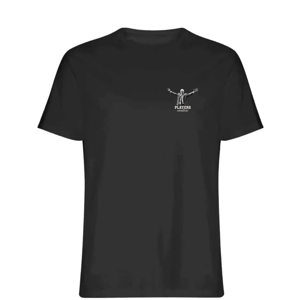 Bill Shankly Embrace t-shirt – black men's t-shirt featuring the Bill Shankly Embrace Players Couture logo