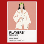 Billie Eilish Billie Eilish's oversized silhouette, hair colour and understated stage control Icon Frame artwork in red