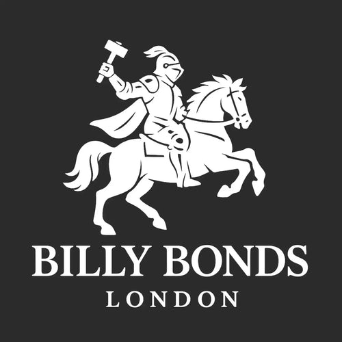 Billy Bonds Logo Men's T-Shirt – black close-up detail shot of the Billy Bonds Players Couture logo design