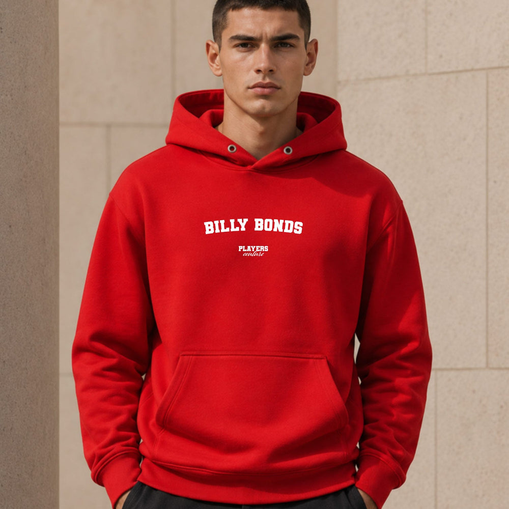 billy-bonds name-print hoodie - red