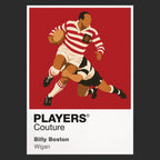 Billy Boston Wigan Warriors rugby league T-shirt black