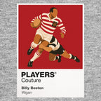 Billy Boston Wigan Warriors rugby league T-shirt grey