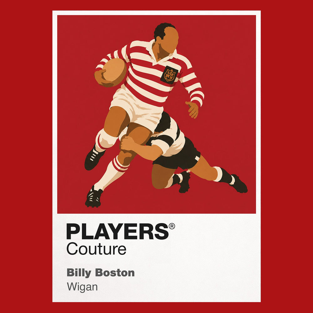 Billy Boston Wigan Warriors rugby league T-shirt red
