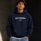 billy-bremner name-print hoodie - black
