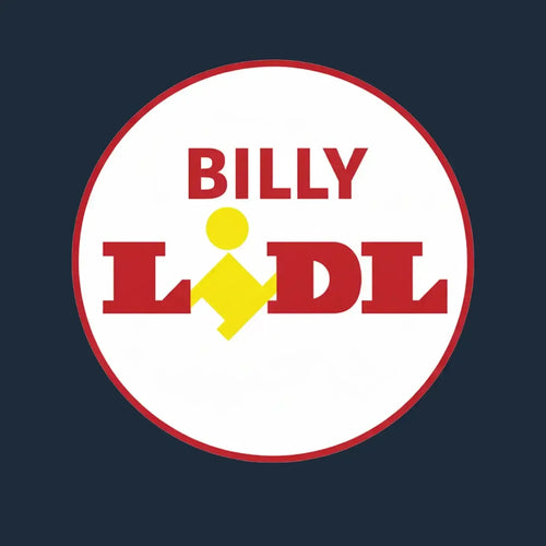 Billy Liddell Logo Men's Hoodie – navy close-up detail shot of the Billy Liddell Players Couture logo design