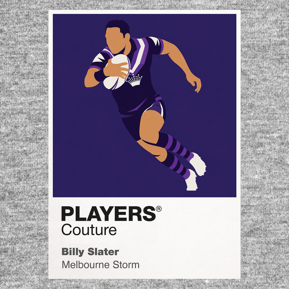 Billy Slater Melbourne Storm rugby league hoodie grey