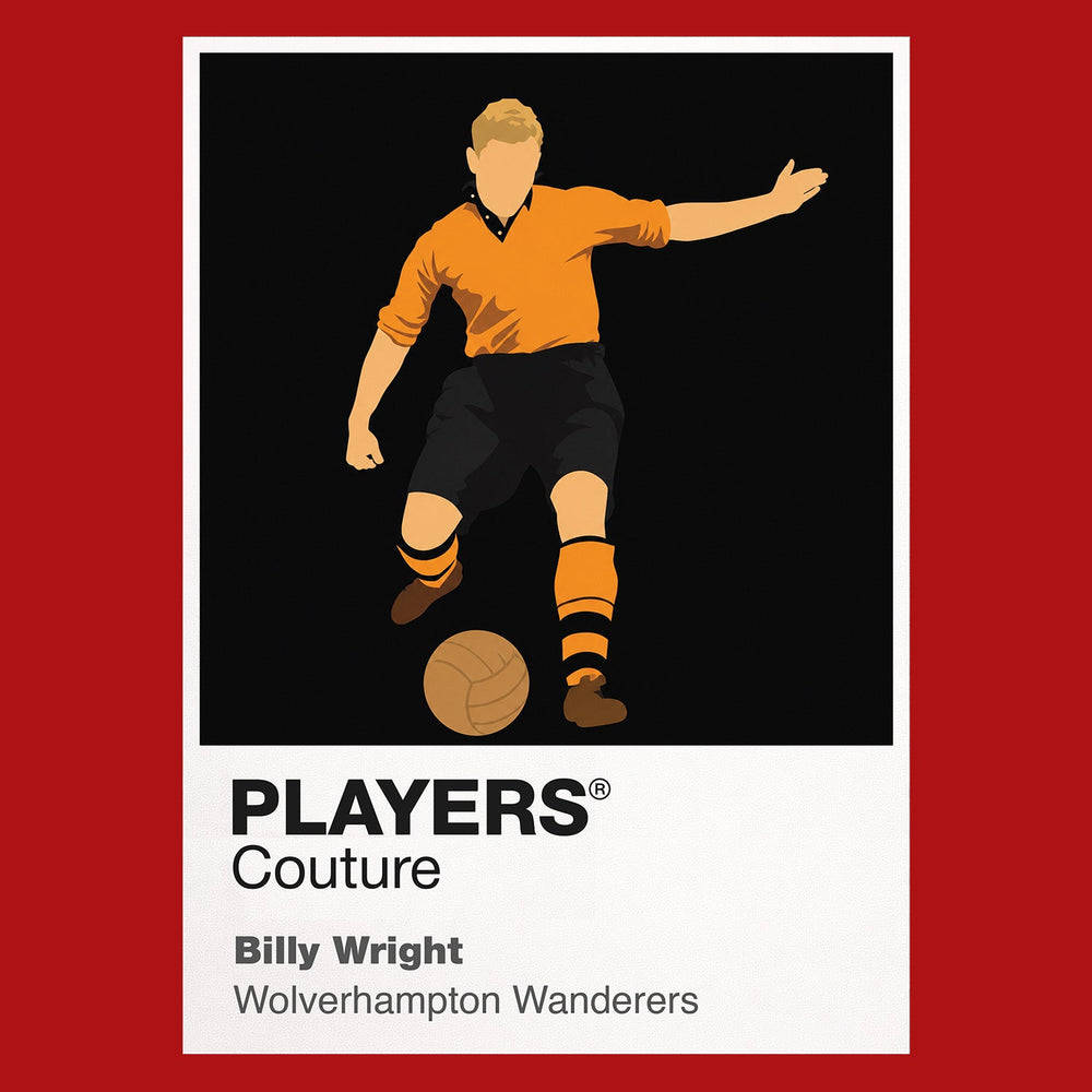 Billy Wright Wolves Icon Frame — Red