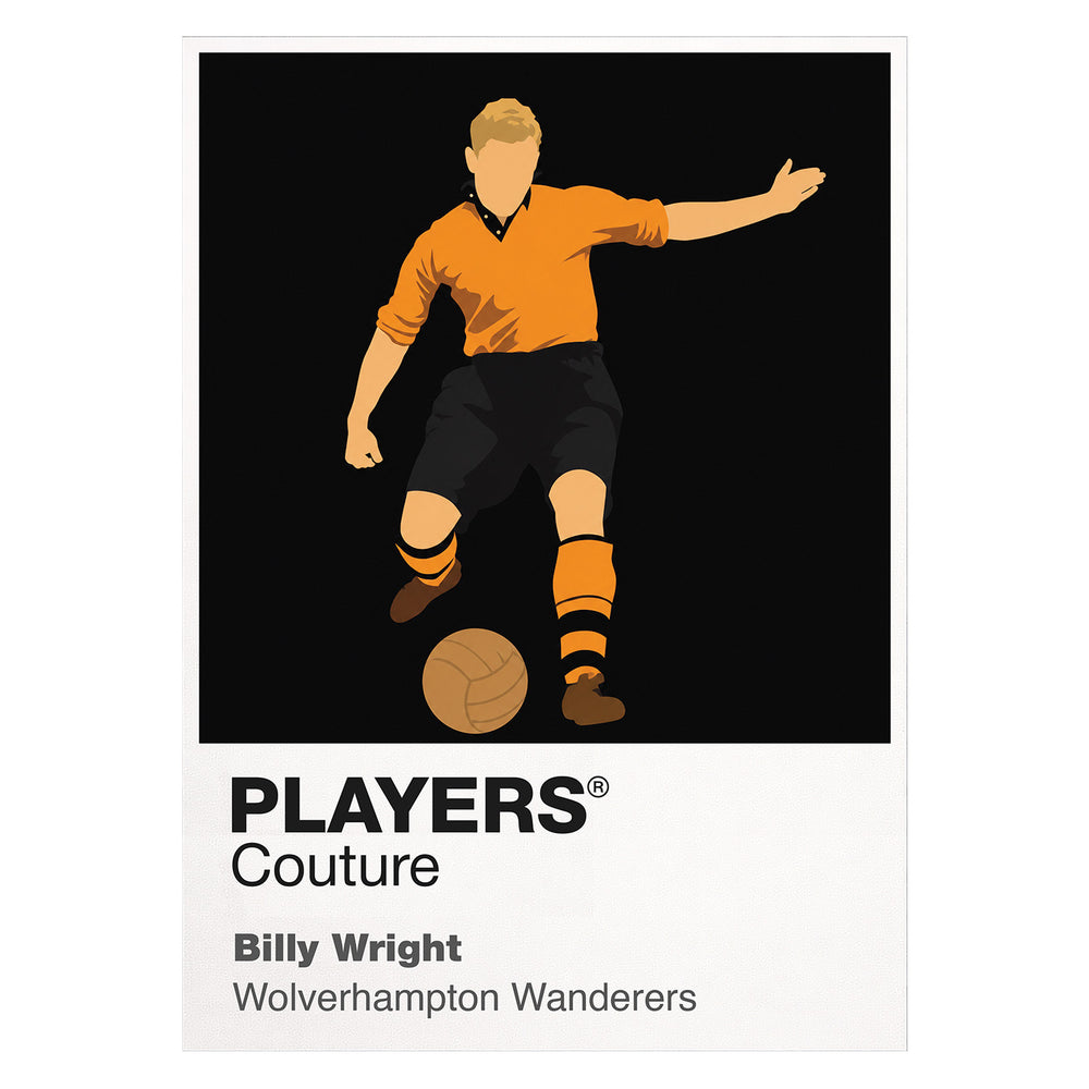 Billy Wright Wolves Icon Frame — White