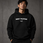 binky-felstead name-print hoodie - black