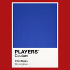 Birmingham City Classic Football Shirt Colours Frame Men's T-Shirt – red close-up detail shot of the Birmingham City Players
