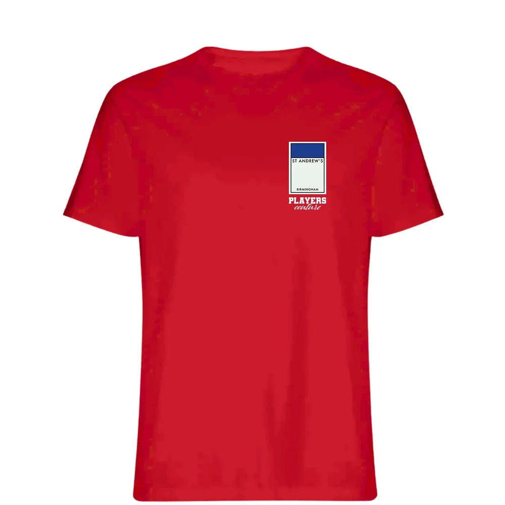 Birmingham City Monopoly Card t-shirt – black men's t-shirt with white Birmingham City Monopoly Card letters and Players