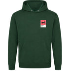 Black Caviar horse racing hoodie – mens forest green hoodie view