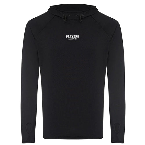 Essentials Collection hoodie – black men's hoodie with white Essentials Collection letters and Players Couture logo on the